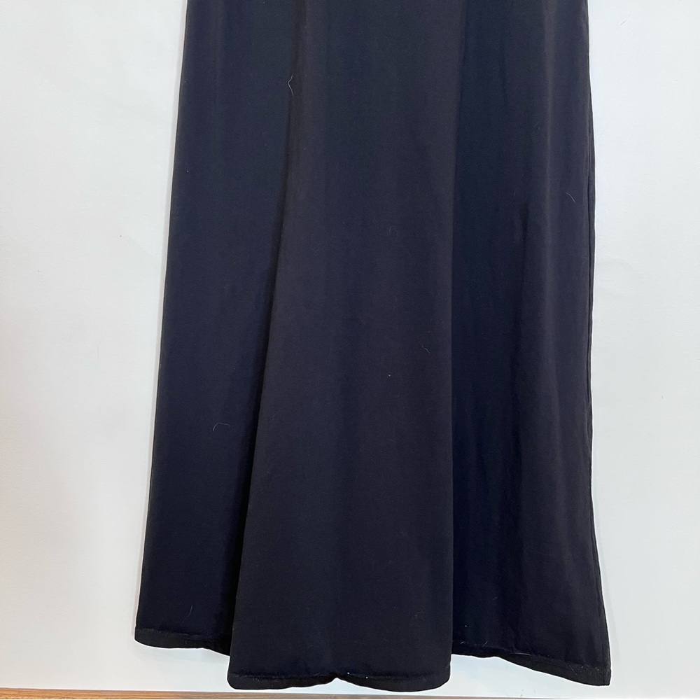 Gap Maxi Dress Large Tall Womens Solid Black Sleeveless - Picture 3 of 6